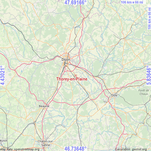 Thorey-en-Plaine on map