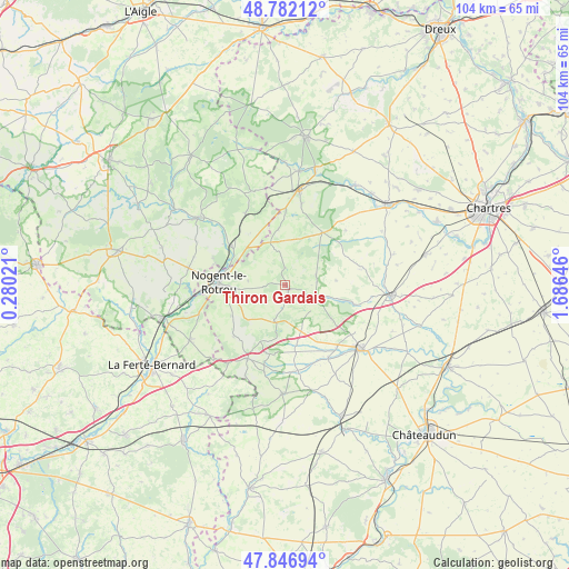 Thiron Gardais on map