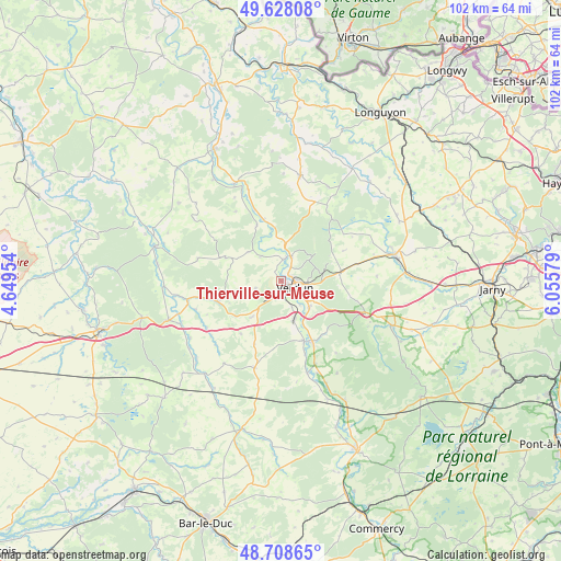 Thierville-sur-Meuse on map