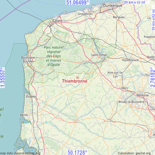 Thiembronne on map