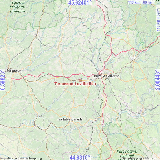 Terrasson-Lavilledieu on map