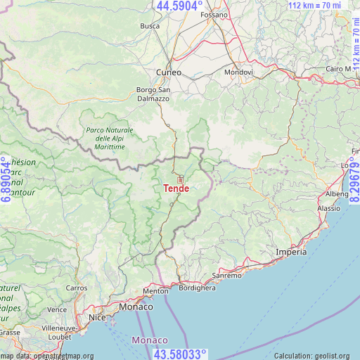 Tende on map