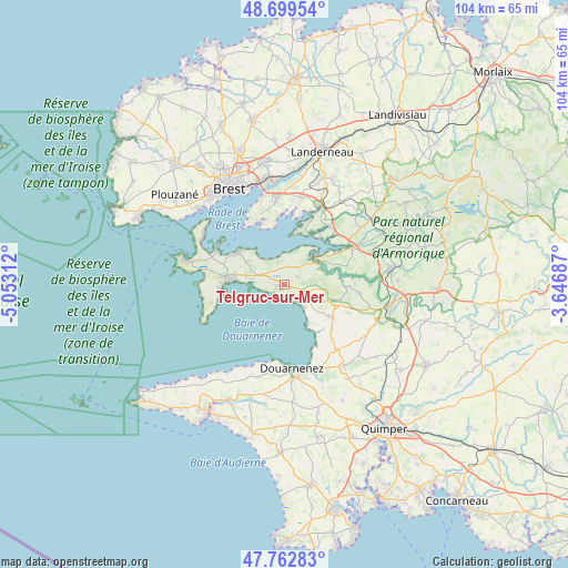 Telgruc-sur-Mer on map