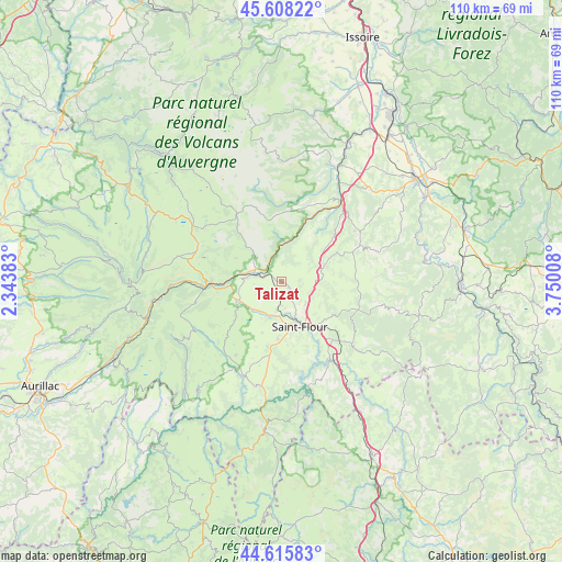 Talizat on map