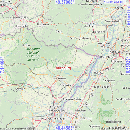 Surbourg on map