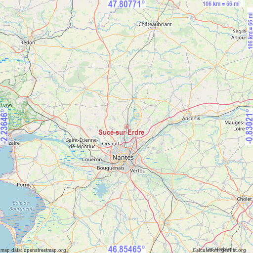 Sucé-sur-Erdre on map