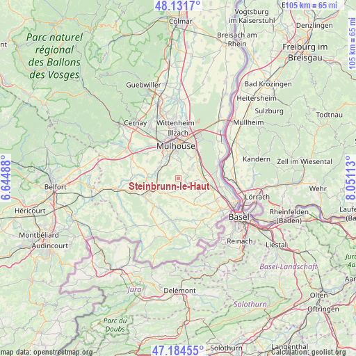 Steinbrunn-le-Haut on map