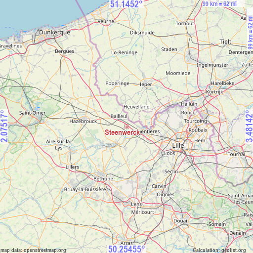 Steenwerck on map