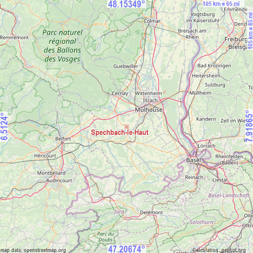 Spechbach-le-Haut on map