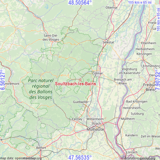 Soultzbach-les-Bains on map