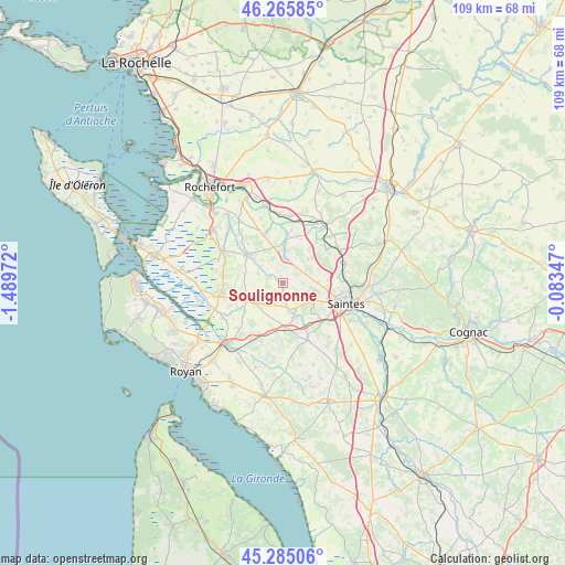 Soulignonne on map