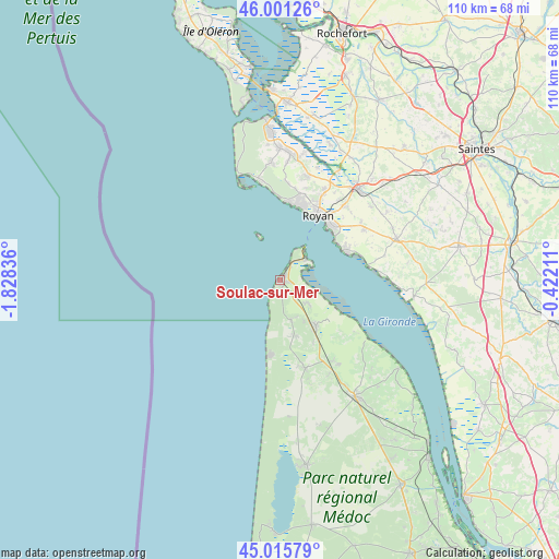 Soulac-sur-Mer on map