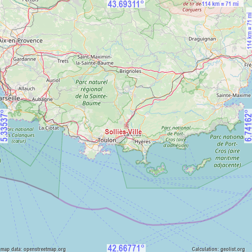 Solliès-Ville on map