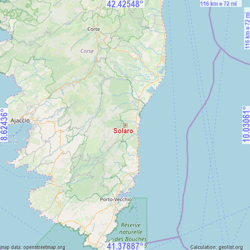 Solaro on map