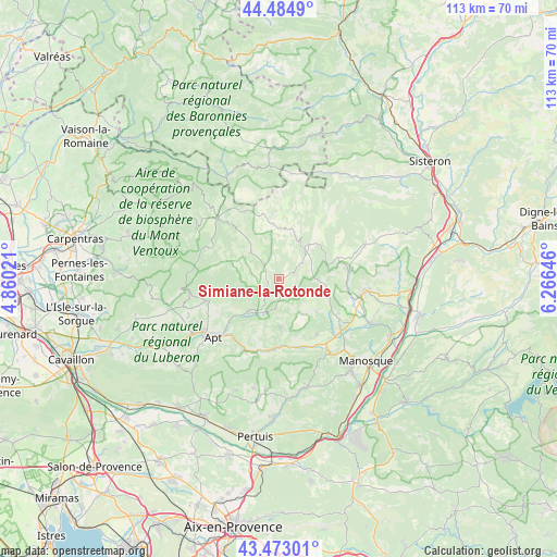 Simiane-la-Rotonde on map