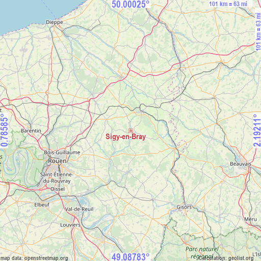 Sigy-en-Bray on map