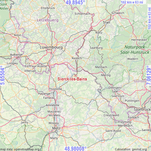 Sierck-les-Bains on map