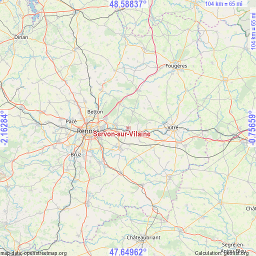 Servon-sur-Vilaine on map