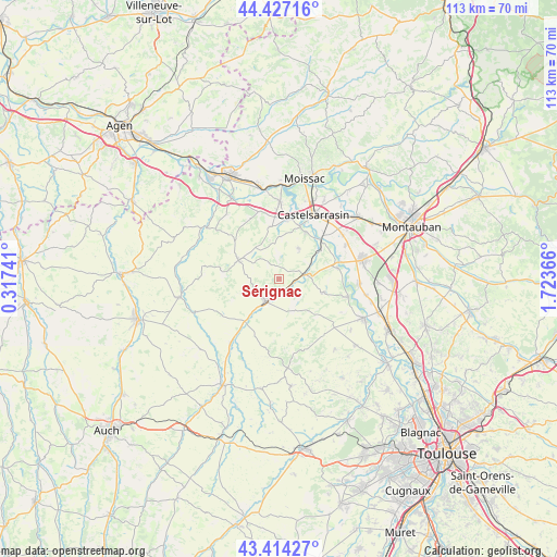 Sérignac on map