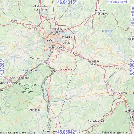 Septème on map