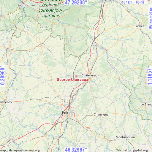 Scorbé-Clairvaux on map