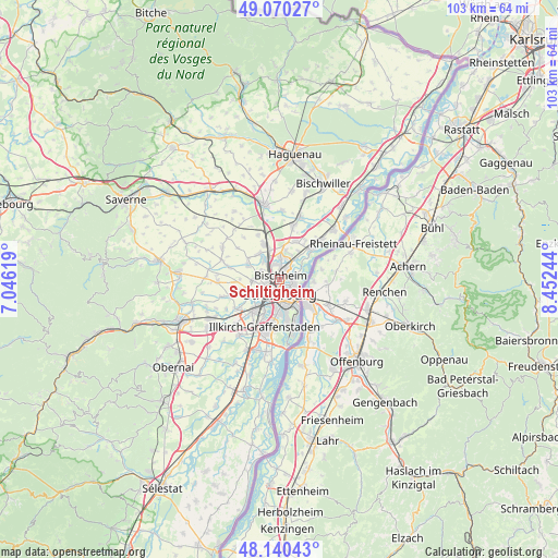 Schiltigheim on map