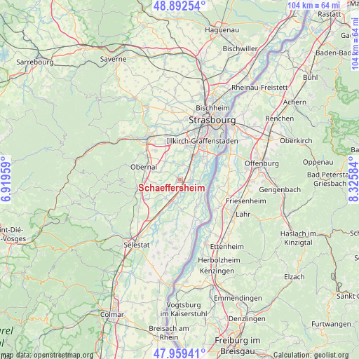 Schaeffersheim on map