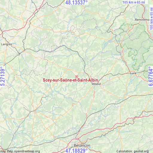Scey-sur-Saône-et-Saint-Albin on map