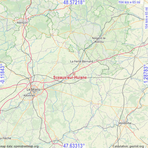 Sceaux-sur-Huisne on map