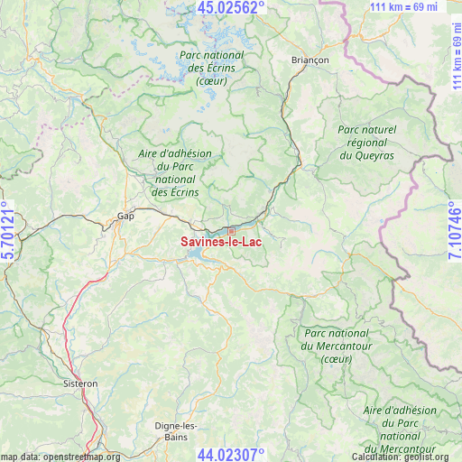 Savines-le-Lac on map