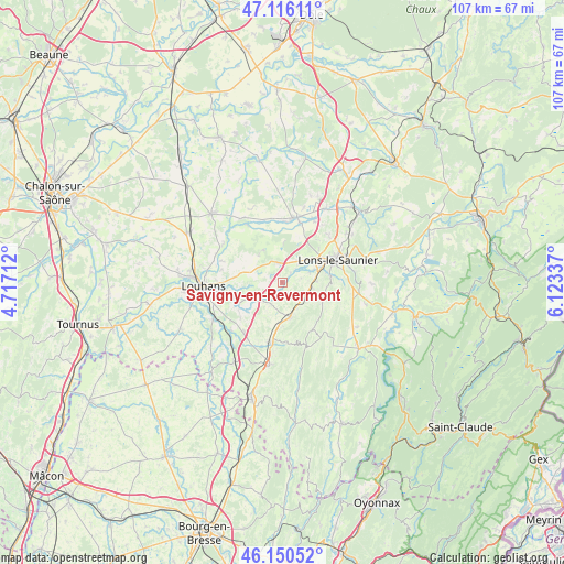 Savigny-en-Revermont on map