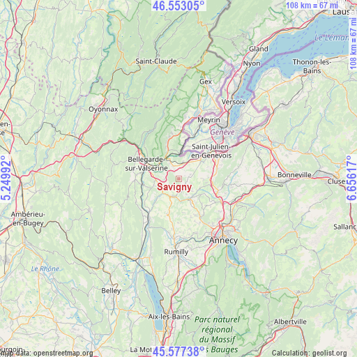 Savigny on map