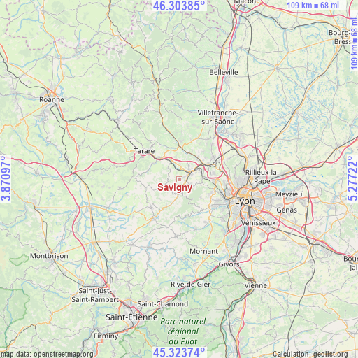 Savigny on map