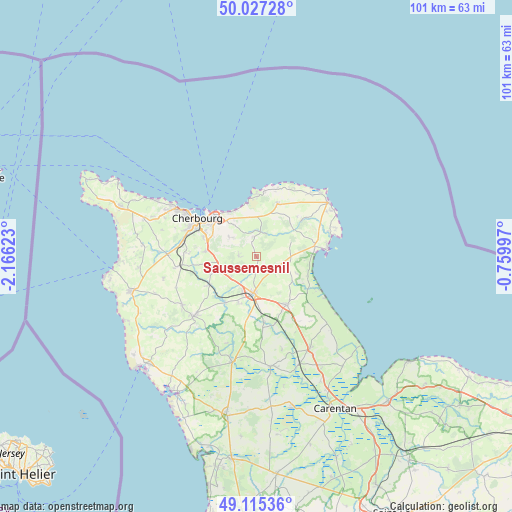 Saussemesnil on map