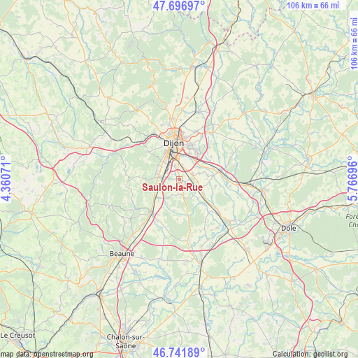 Saulon-la-Rue on map