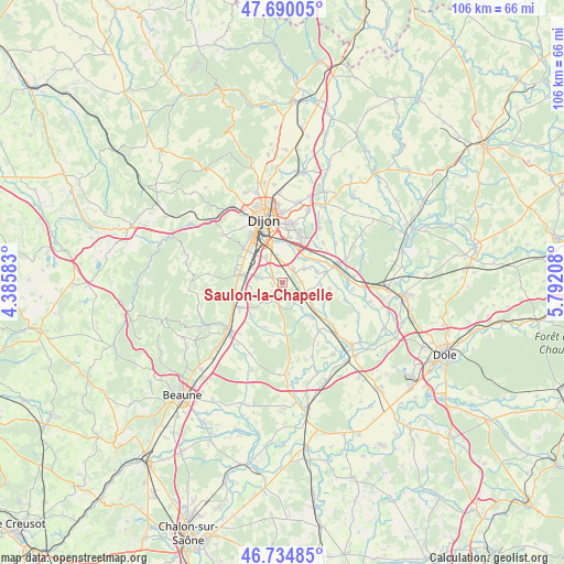 Saulon-la-Chapelle on map