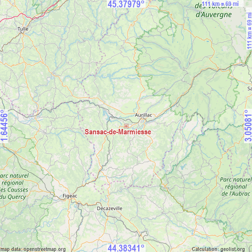 Sansac-de-Marmiesse on map