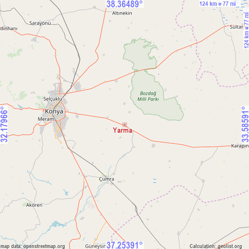 Yarma on map