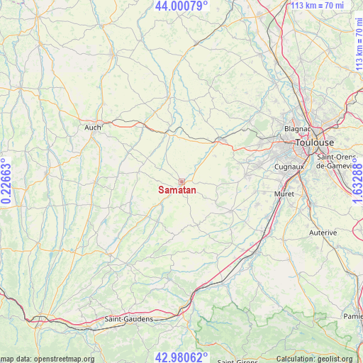 Samatan on map