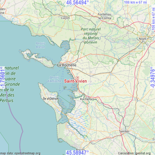 Saint-Vivien on map