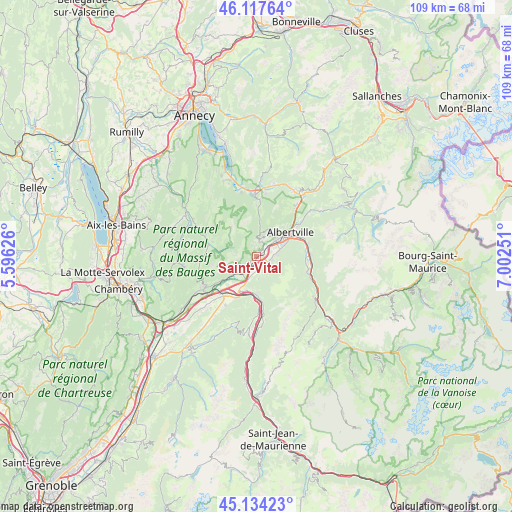 Saint-Vital on map