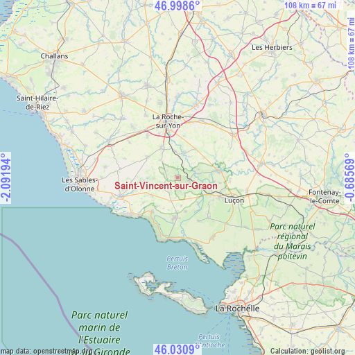 Saint-Vincent-sur-Graon on map