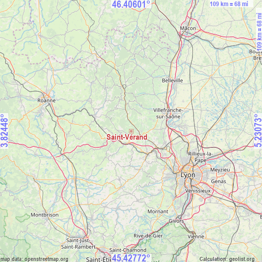 Saint-Vérand on map