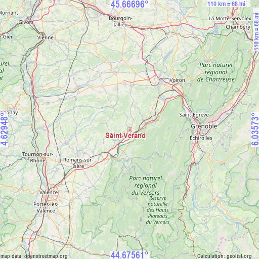 Saint-Vérand on map