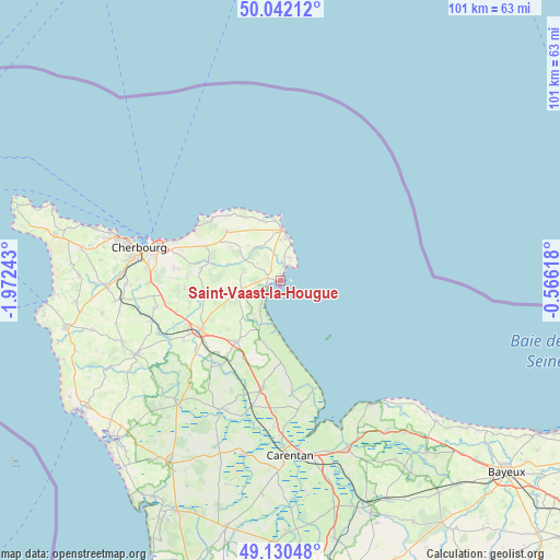 Saint-Vaast-la-Hougue on map