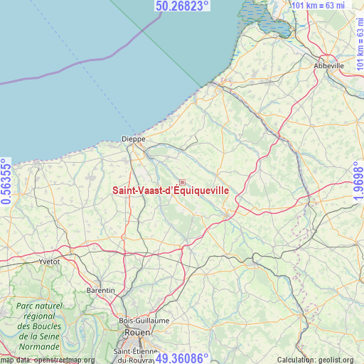 Saint-Vaast-d’Équiqueville on map