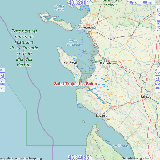 Saint-Trojan-les-Bains on map