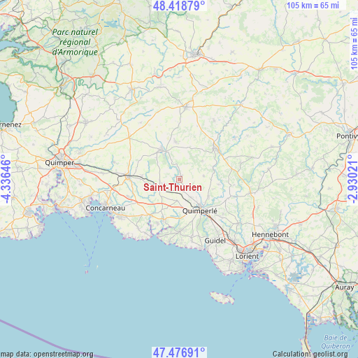 Saint-Thurien on map