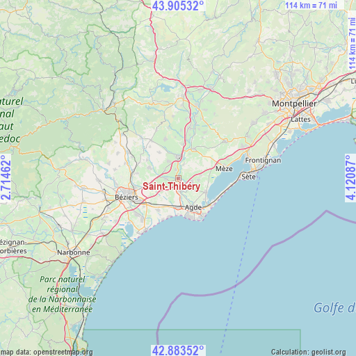 Saint-Thibéry on map