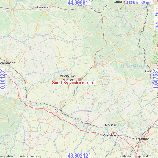 Saint-Sylvestre-sur-Lot on map